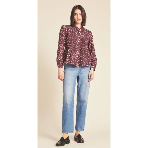 Trovata Bird of Paridis Hadleigh Blouse in Plum Blossom NWT Size Large - Picture 3 of 13
